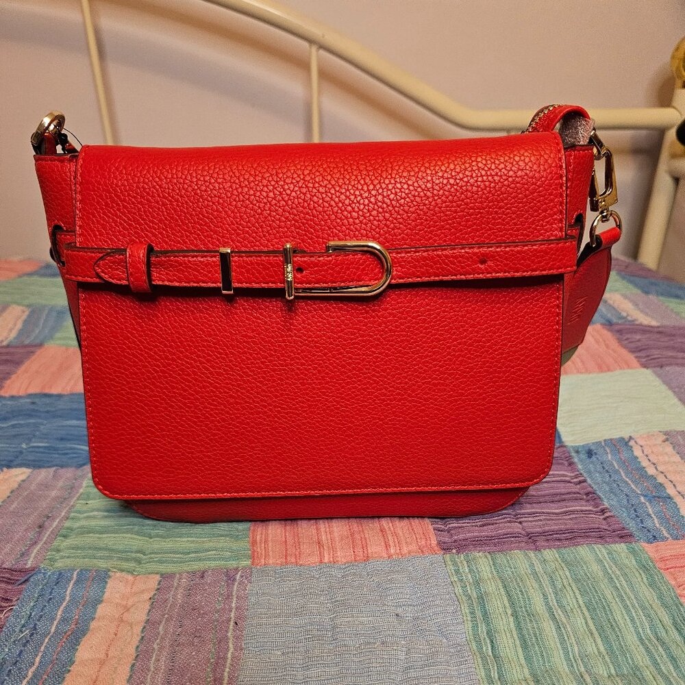 DKNY Penelope Small Flap Crossbody - Chili, NWT - Picture 3 of 10